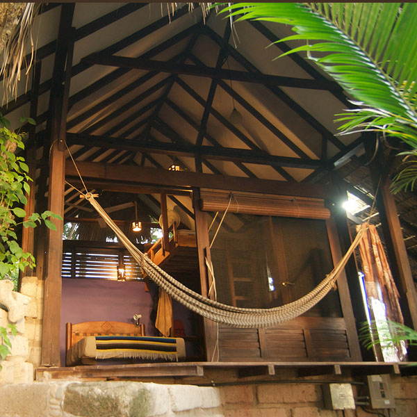 One of the many rooms... complete with the most perfect accessory: a hammock!